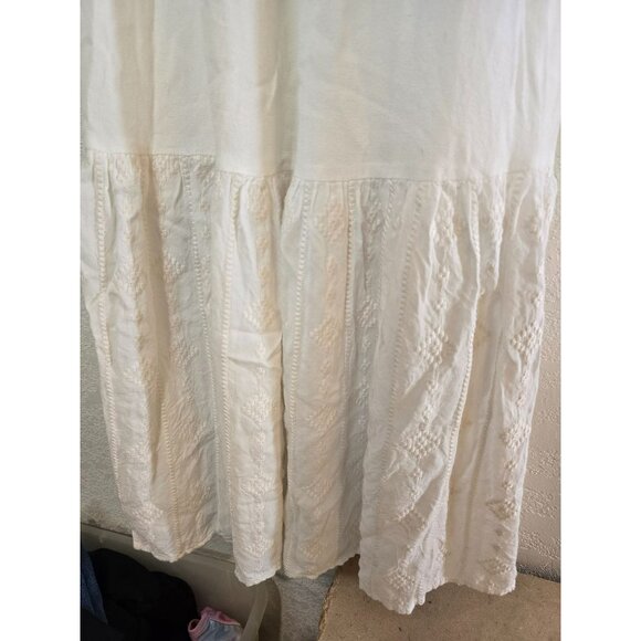 GB Girls Junior Girls Sun Dress Knee Length Geometric Patterns White Size Medium - Picture 2 of 10